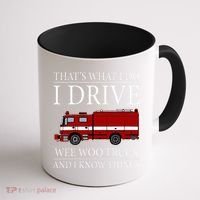 Funny Firefighter That's What I Do I Drive Wee Woo Truck Coffee Mug thumb 1