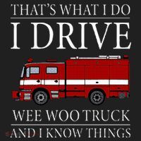 Funny Firefighter That's What I Do I Drive Wee Woo Truck Hat thumb 2