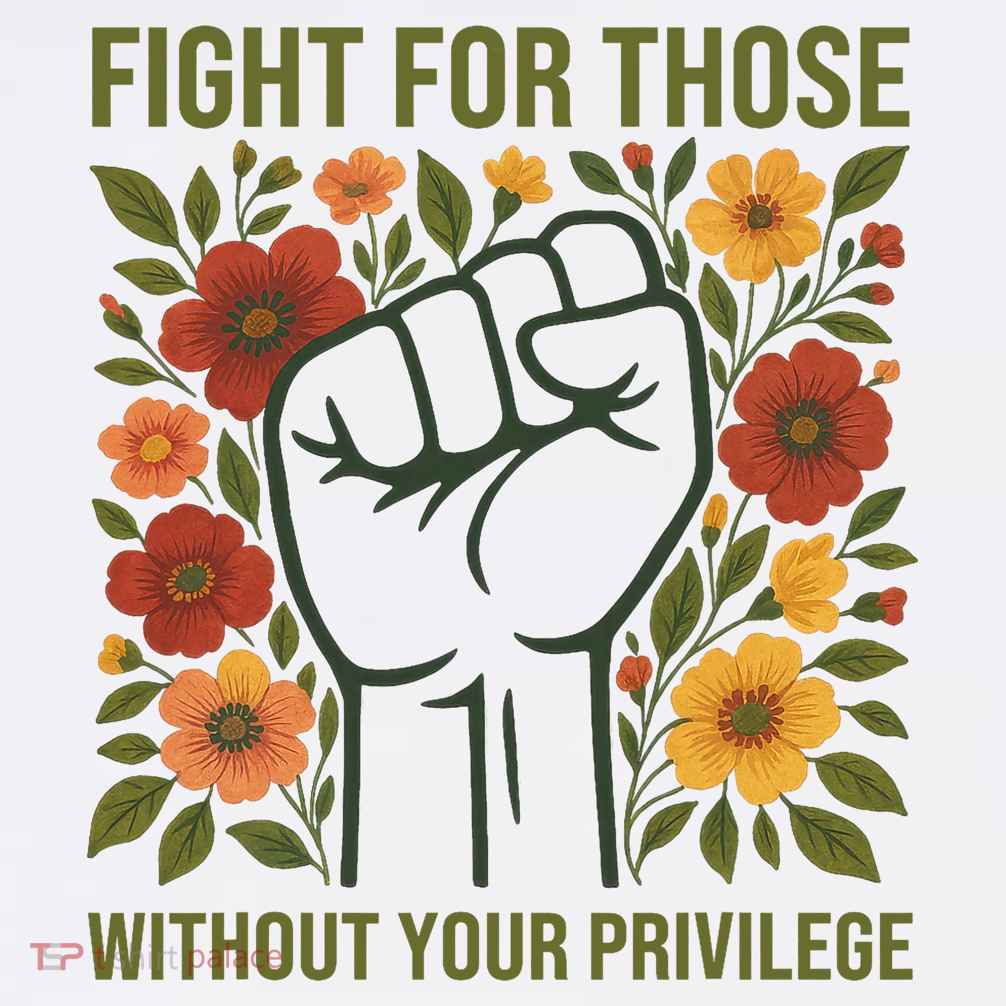 Fight For Those Without Your Privilege Quote Subtle Flower Visor