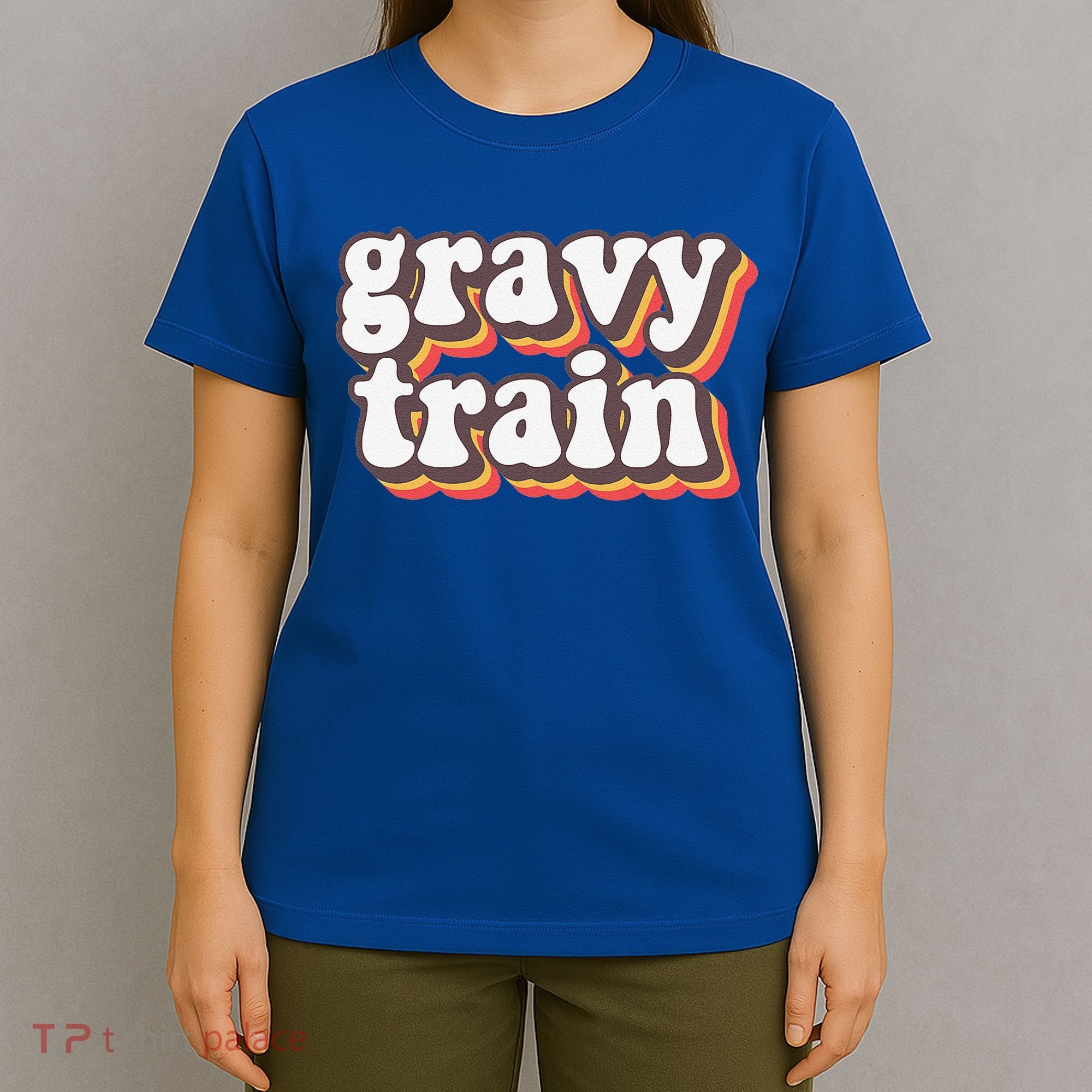 Funny Family Thanksgiving Gravy Train Friendsgiving T-Shirt