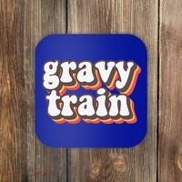 Funny Family Thanksgiving Gravy Train Friendsgiving Coaster thumb 0