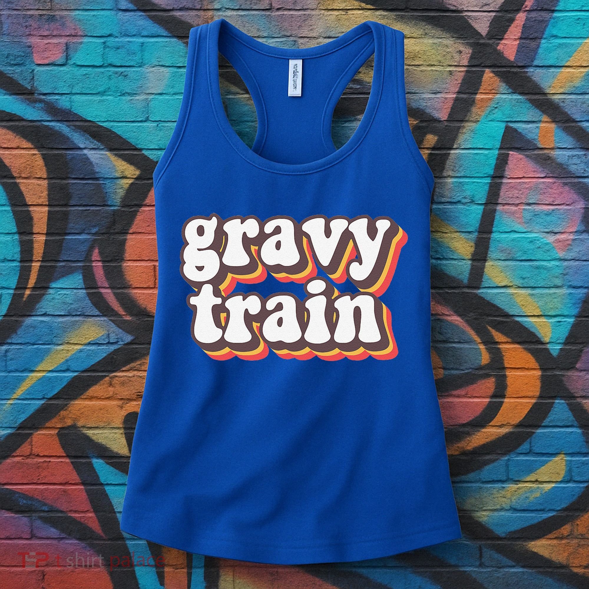 Funny Family Thanksgiving Gravy Train Friendsgiving Women's Tank Top