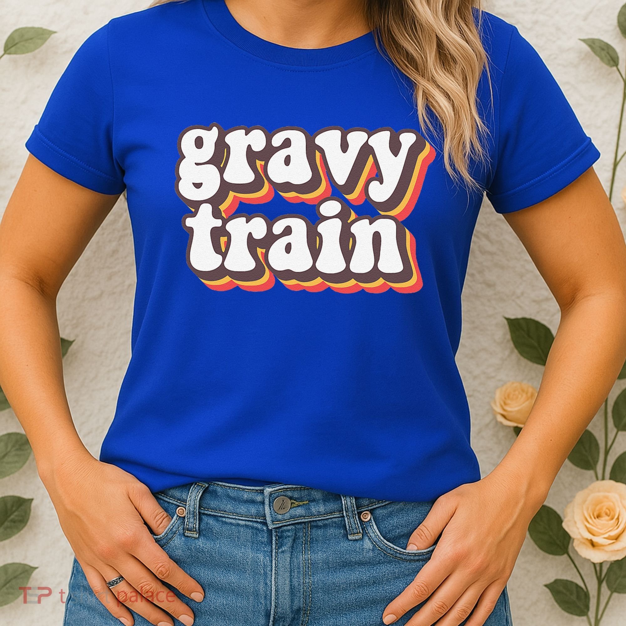 Funny Family Thanksgiving Gravy Train Friendsgiving Women's T-Shirt