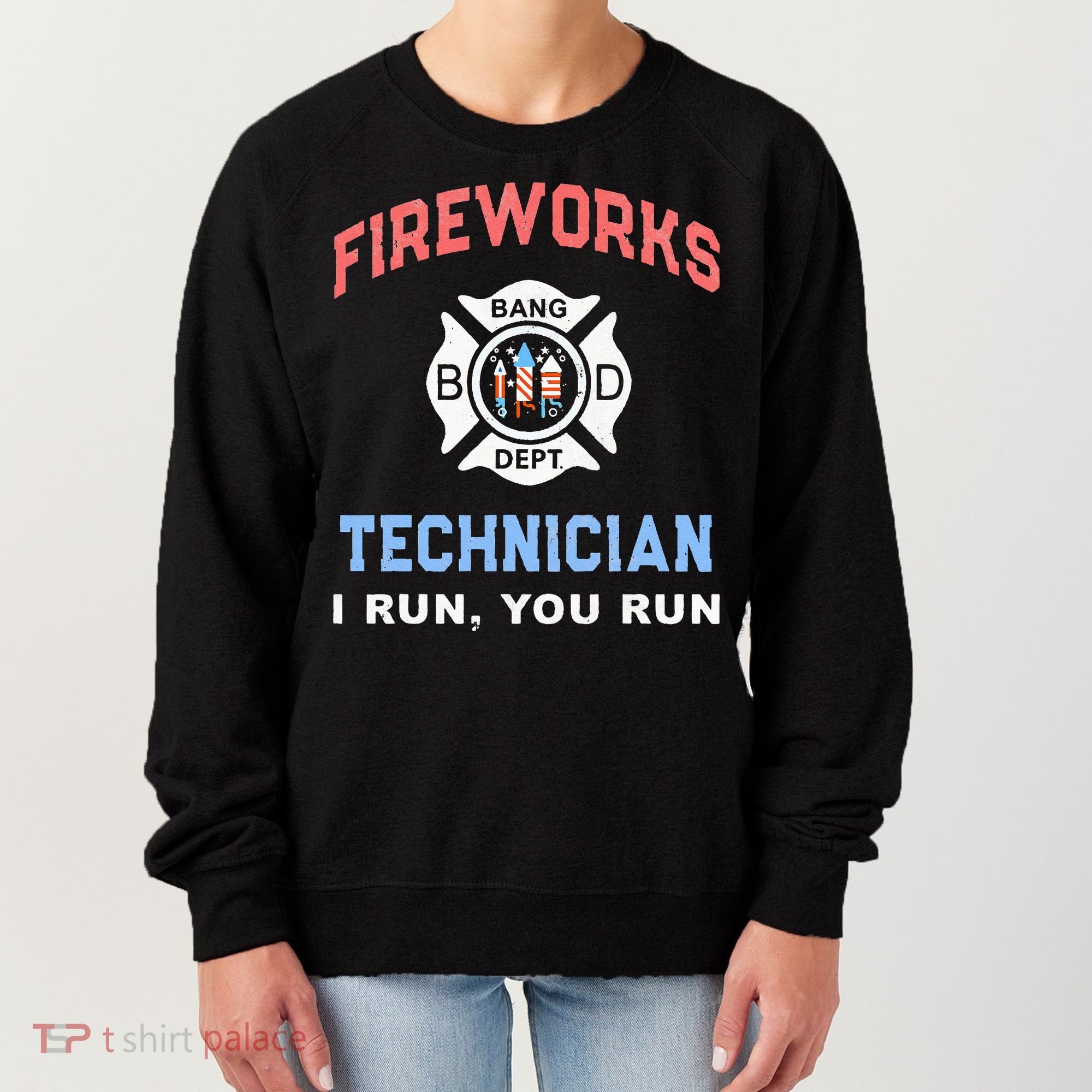 Funny FIREWORKS TECHNICIAN America Firefighter Pyro Expert Women's Sweatshirt