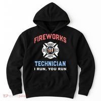 Funny FIREWORKS TECHNICIAN America Firefighter Pyro Expert Hoodie thumb 0