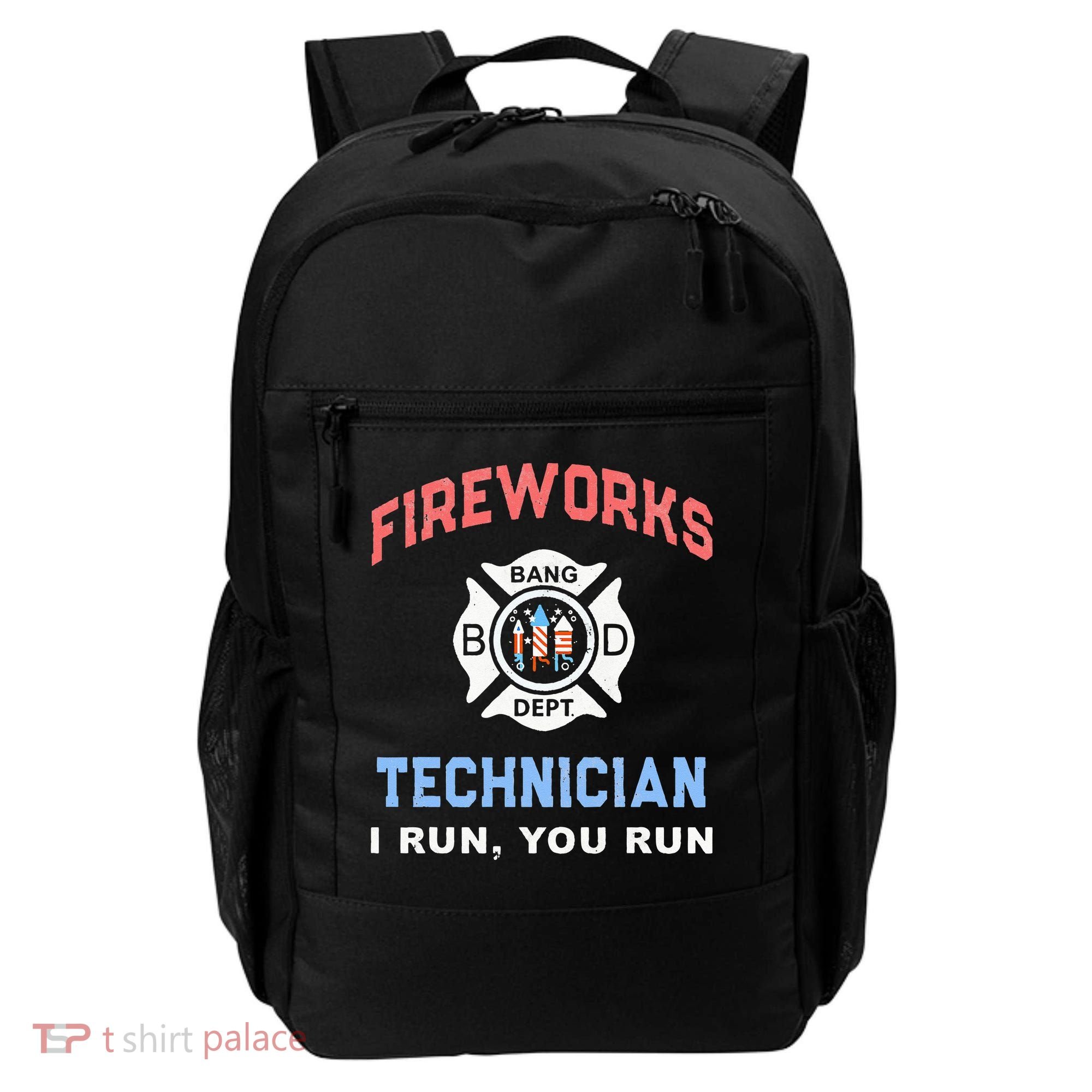 Funny FIREWORKS TECHNICIAN America Firefighter Pyro Expert Backpack