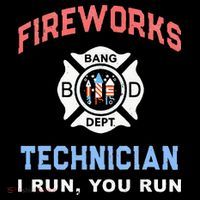 Funny FIREWORKS TECHNICIAN America Firefighter Pyro Expert Coaster thumb 2