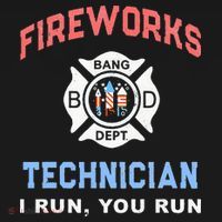 Funny FIREWORKS TECHNICIAN America Firefighter Pyro Expert Polo thumb 3