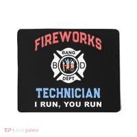 Funny FIREWORKS TECHNICIAN America Firefighter Pyro Expert Mousepad thumb 0