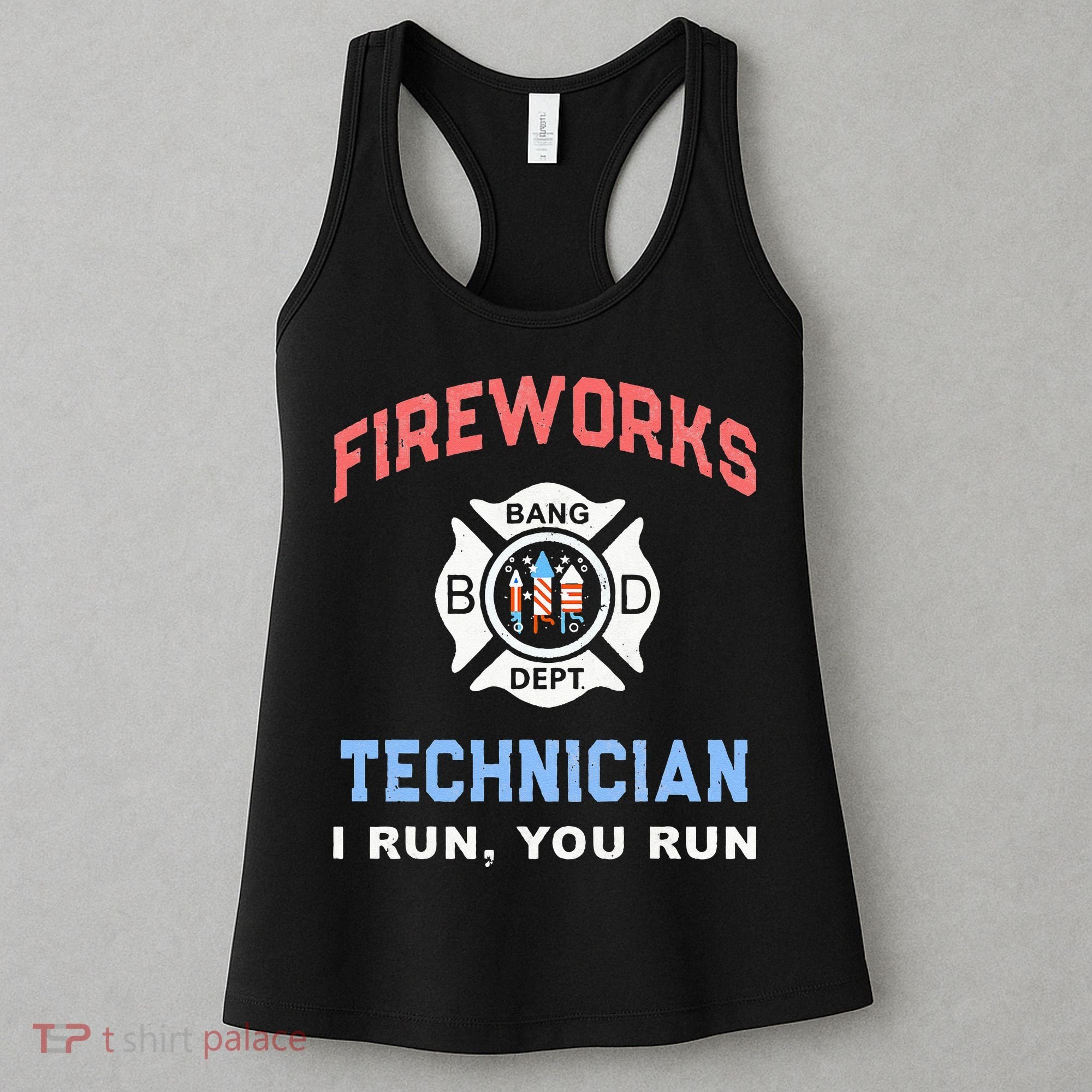 Funny FIREWORKS TECHNICIAN America Firefighter Pyro Expert Women's Tank Top