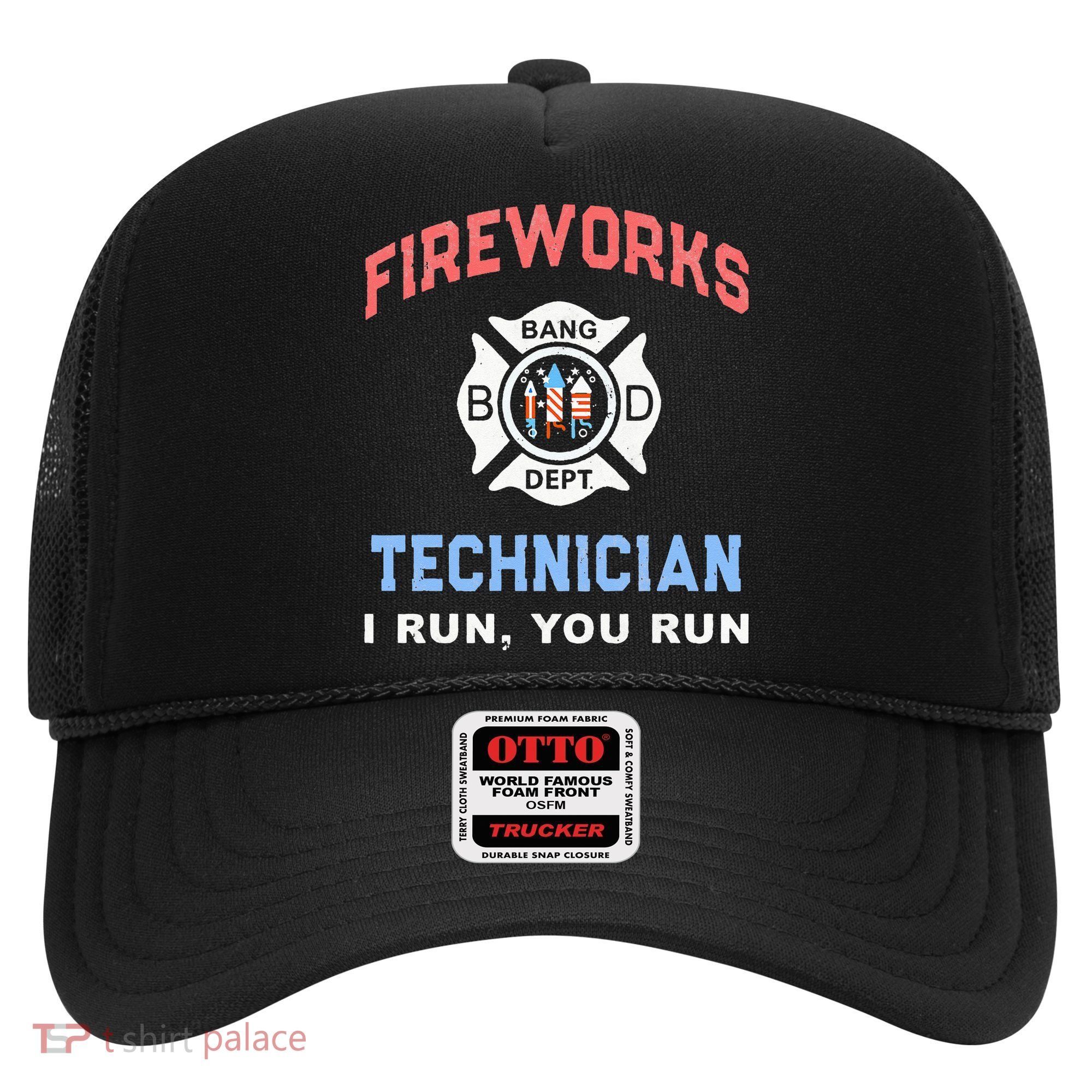 Funny FIREWORKS TECHNICIAN America Firefighter Pyro Expert Hat