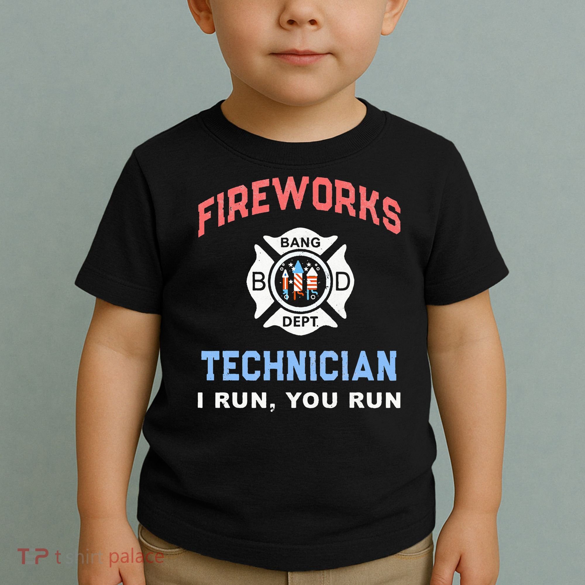 Funny FIREWORKS TECHNICIAN America Firefighter Pyro Expert Toddler T-Shirt