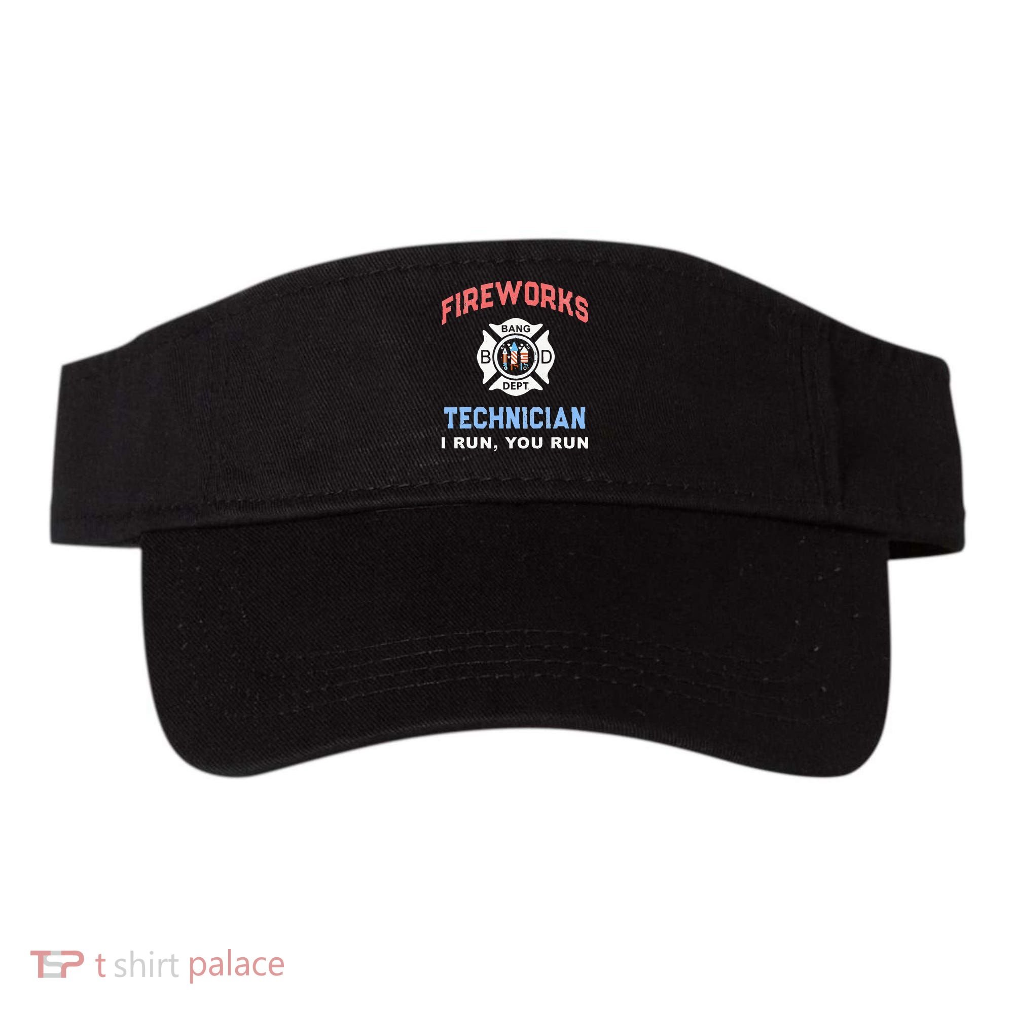 Funny FIREWORKS TECHNICIAN America Firefighter Pyro Expert Visor