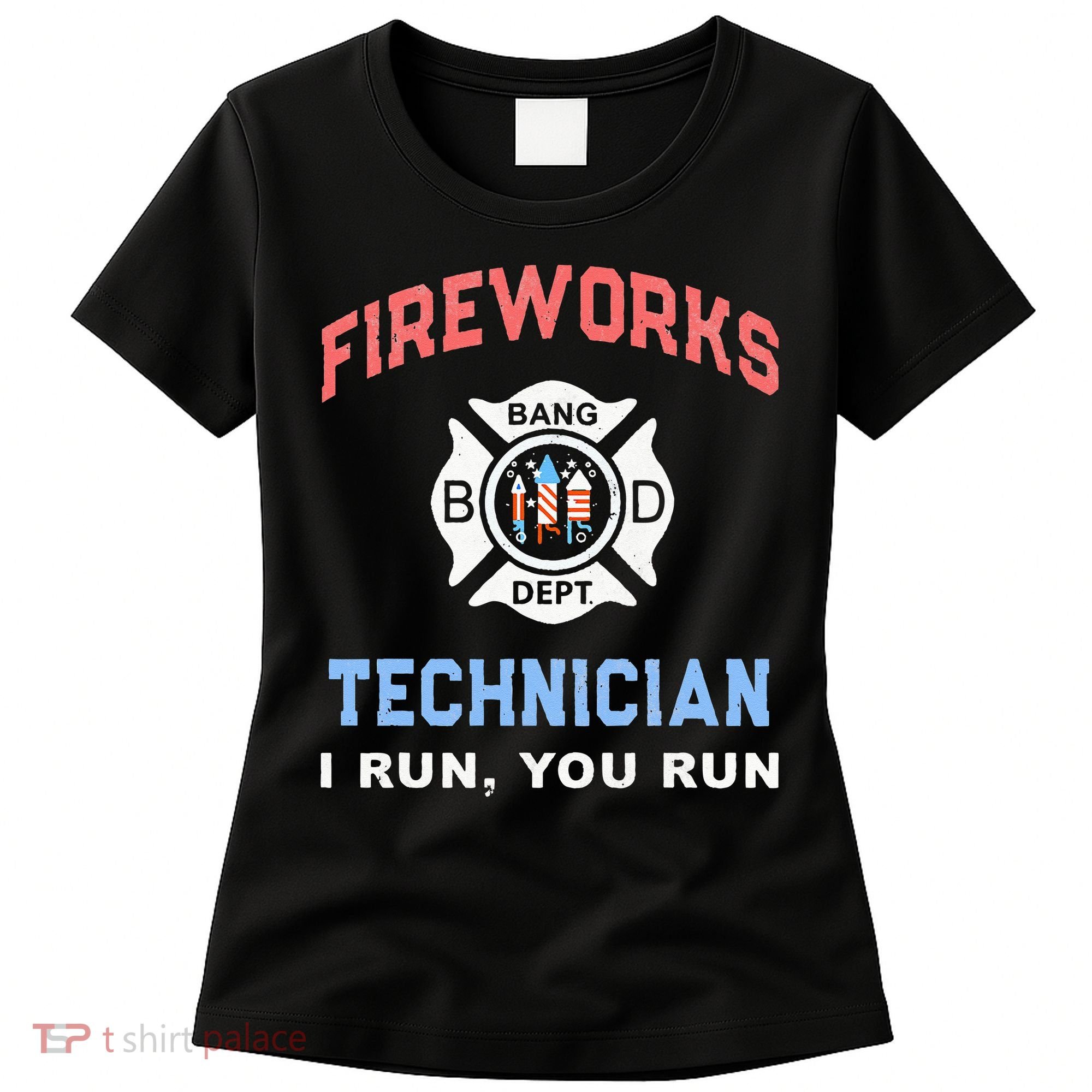 Funny FIREWORKS TECHNICIAN America Firefighter Pyro Expert Women's T-Shirt