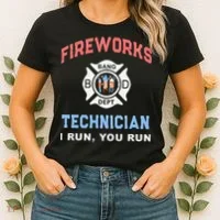 Funny FIREWORKS TECHNICIAN America Firefighter Pyro Expert Women's T-Shirt thumb 2