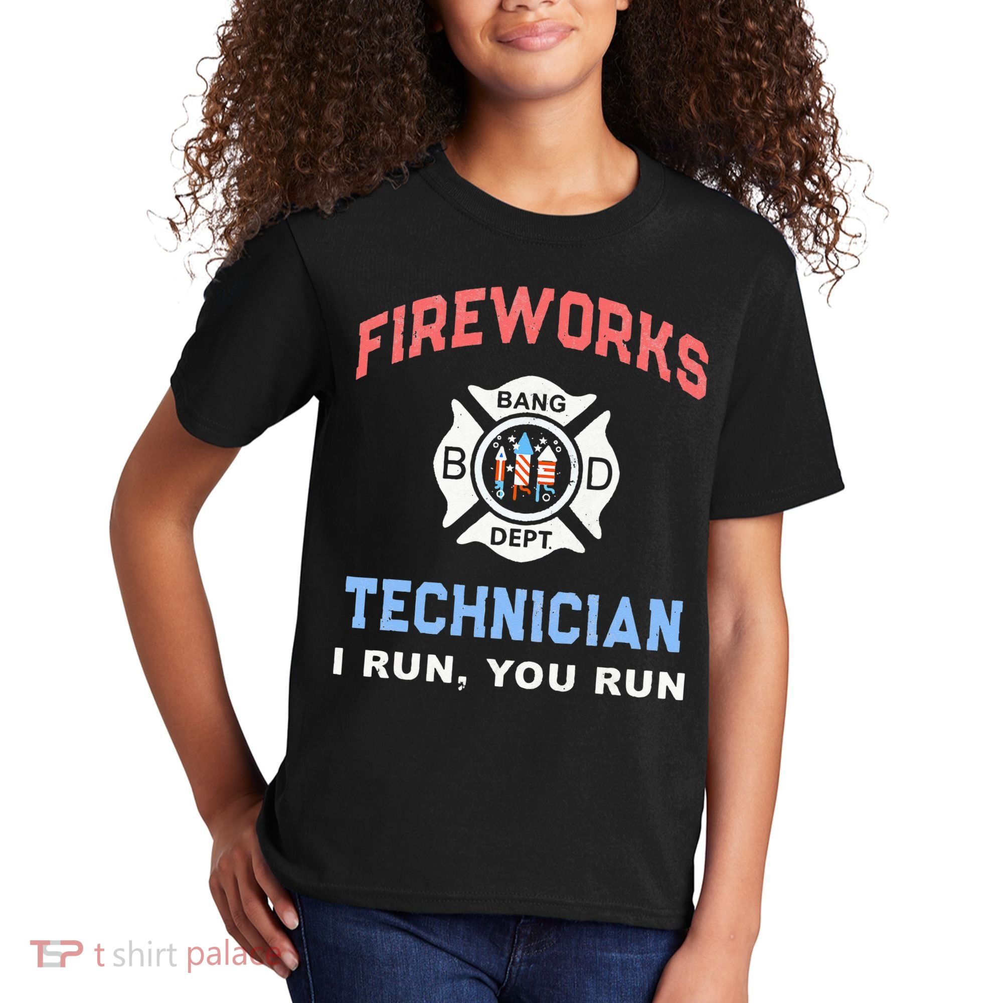 Funny FIREWORKS TECHNICIAN America Firefighter Pyro Expert Kids T-Shirt