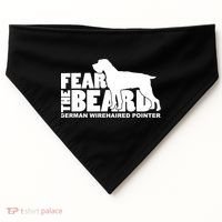 Funny Fear The Beard Gift Funny German Wirehaired Pointer Gift USA-Made Doggie Bandana thumb 0