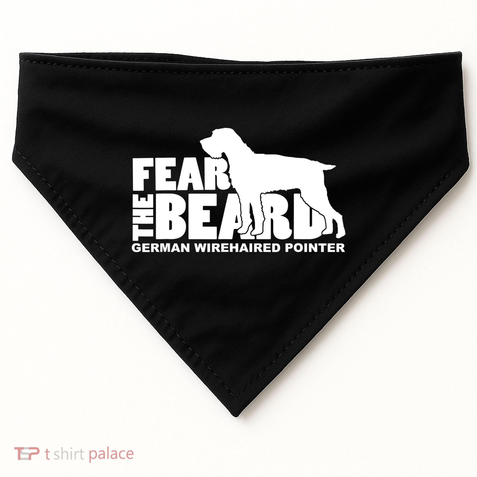 Funny Fear The Beard Gift Funny German Wirehaired Pointer Gift USA-Made Doggie Bandana