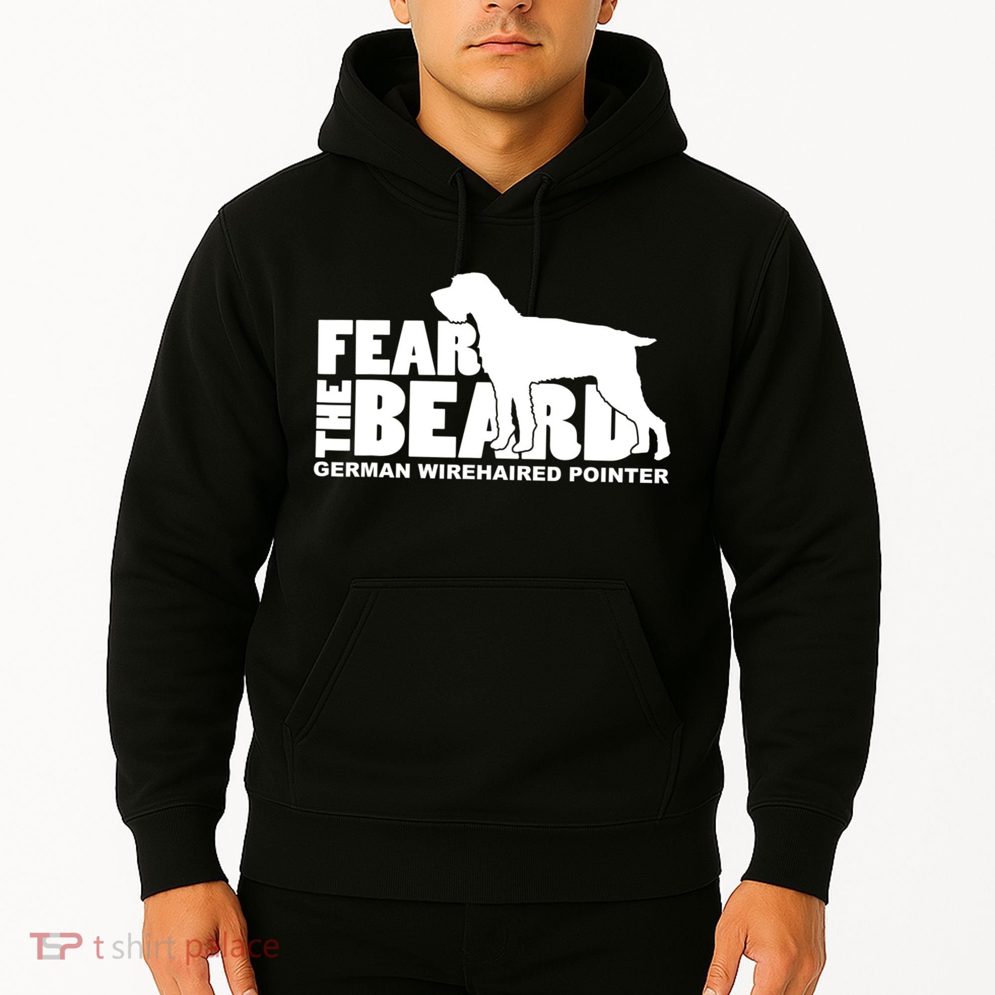 Funny Fear The Beard Gift Funny German Wirehaired Pointer Gift Hoodie