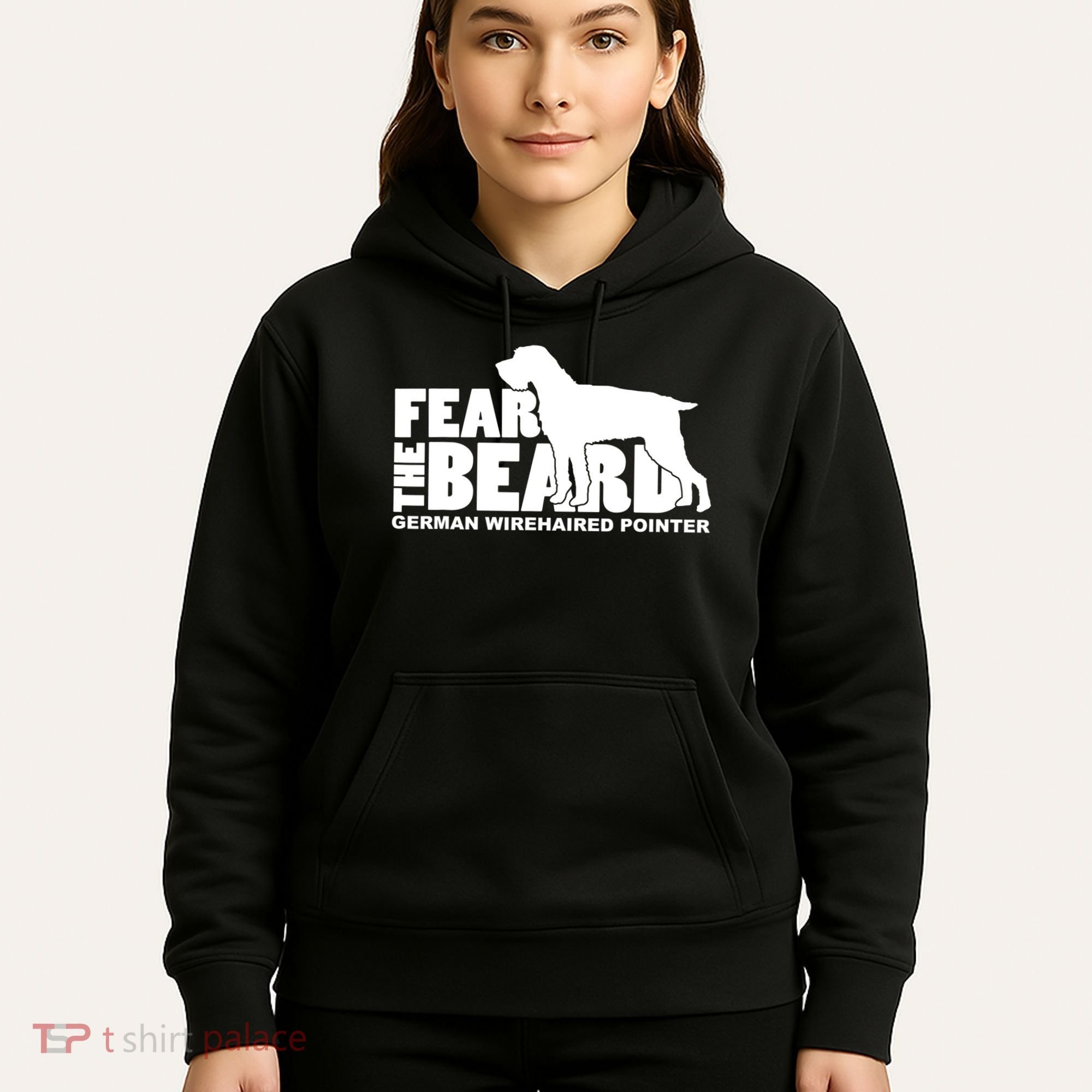 Funny Fear The Beard Gift Funny German Wirehaired Pointer Gift Hoodie