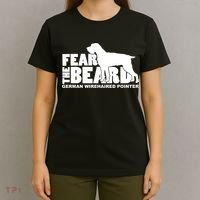 Funny Fear The Beard Gift Funny German Wirehaired Pointer Gift T-Shirt thumb 4