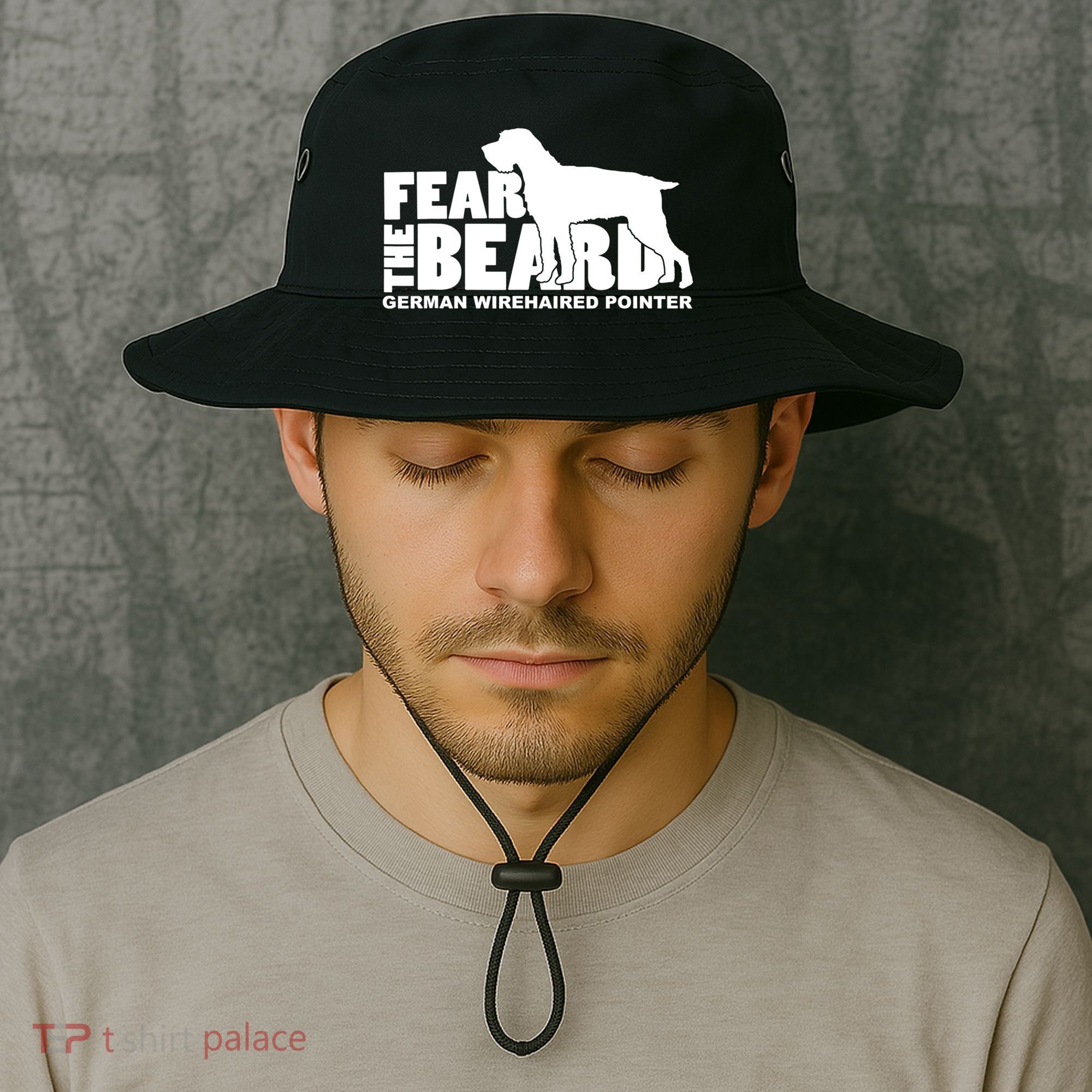 Funny Fear The Beard Gift Funny German Wirehaired Pointer Gift Bucket Hat