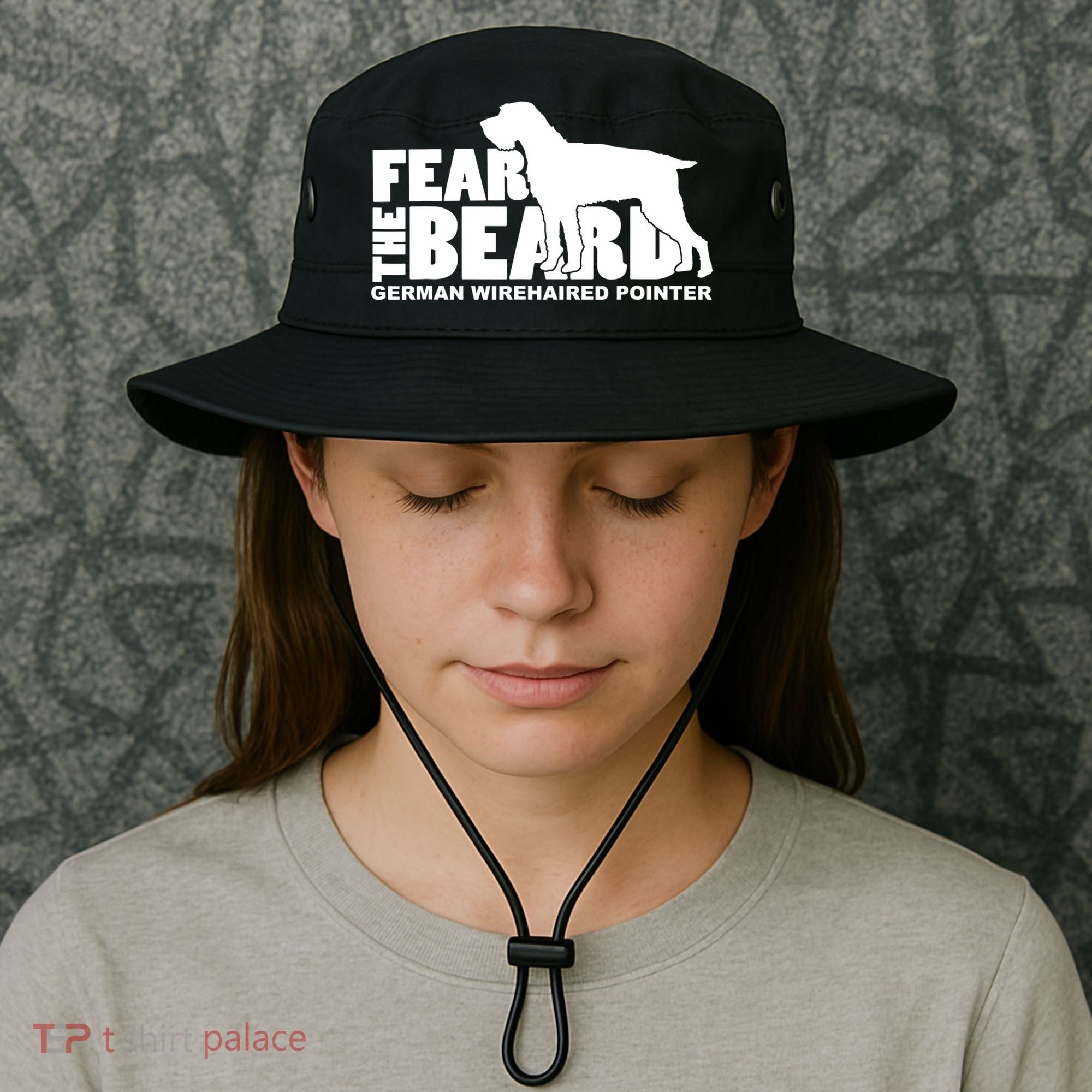 Funny Fear The Beard Gift Funny German Wirehaired Pointer Gift Bucket Hat
