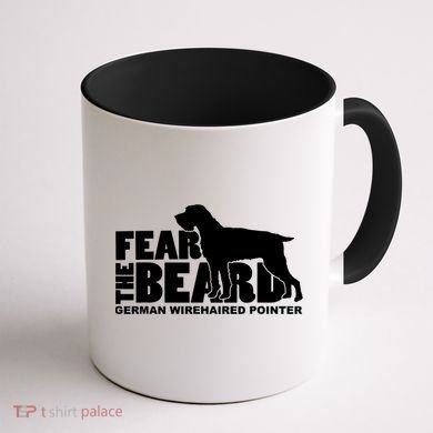 Funny Fear The Beard Gift Funny German Wirehaired Pointer Gift Coffee Mug back