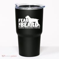 Funny Fear The Beard Gift Funny German Wirehaired Pointer Gift Tumbler thumb 0
