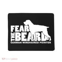 Funny Fear The Beard Gift Funny German Wirehaired Pointer Gift Mousepad thumb 0