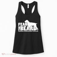Funny Fear The Beard Gift Funny German Wirehaired Pointer Gift Women's Tank Top thumb 0