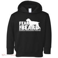 Funny Fear The Beard Gift Funny German Wirehaired Pointer Gift Toddler Hoodie thumb 0