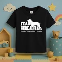 Funny Fear The Beard Gift Funny German Wirehaired Pointer Gift Toddler T-Shirt thumb 3
