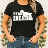 Funny Fear The Beard Gift Funny German Wirehaired Pointer Gift Women's T-Shirt thumb 2