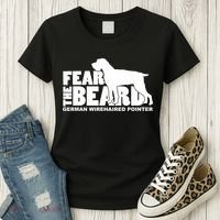 Funny Fear The Beard Gift Funny German Wirehaired Pointer Gift Women's T-Shirt thumb 3
