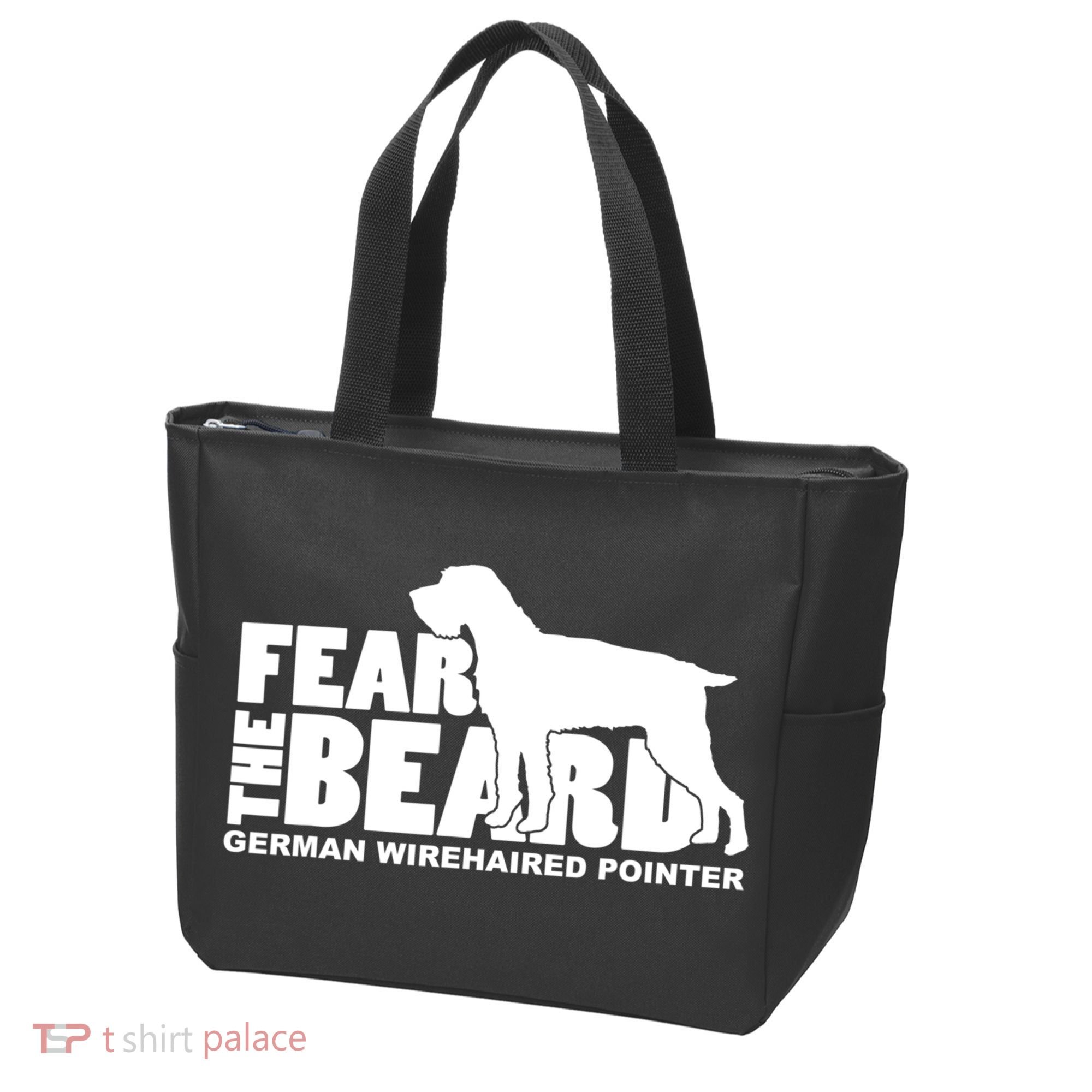 Funny Fear The Beard Gift Funny German Wirehaired Pointer Gift Tote Bag