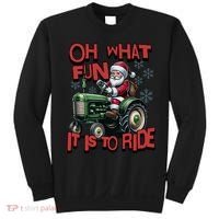 Farm Fun To Ride Santa Tractor Christmas Sweatshirt thumb 0