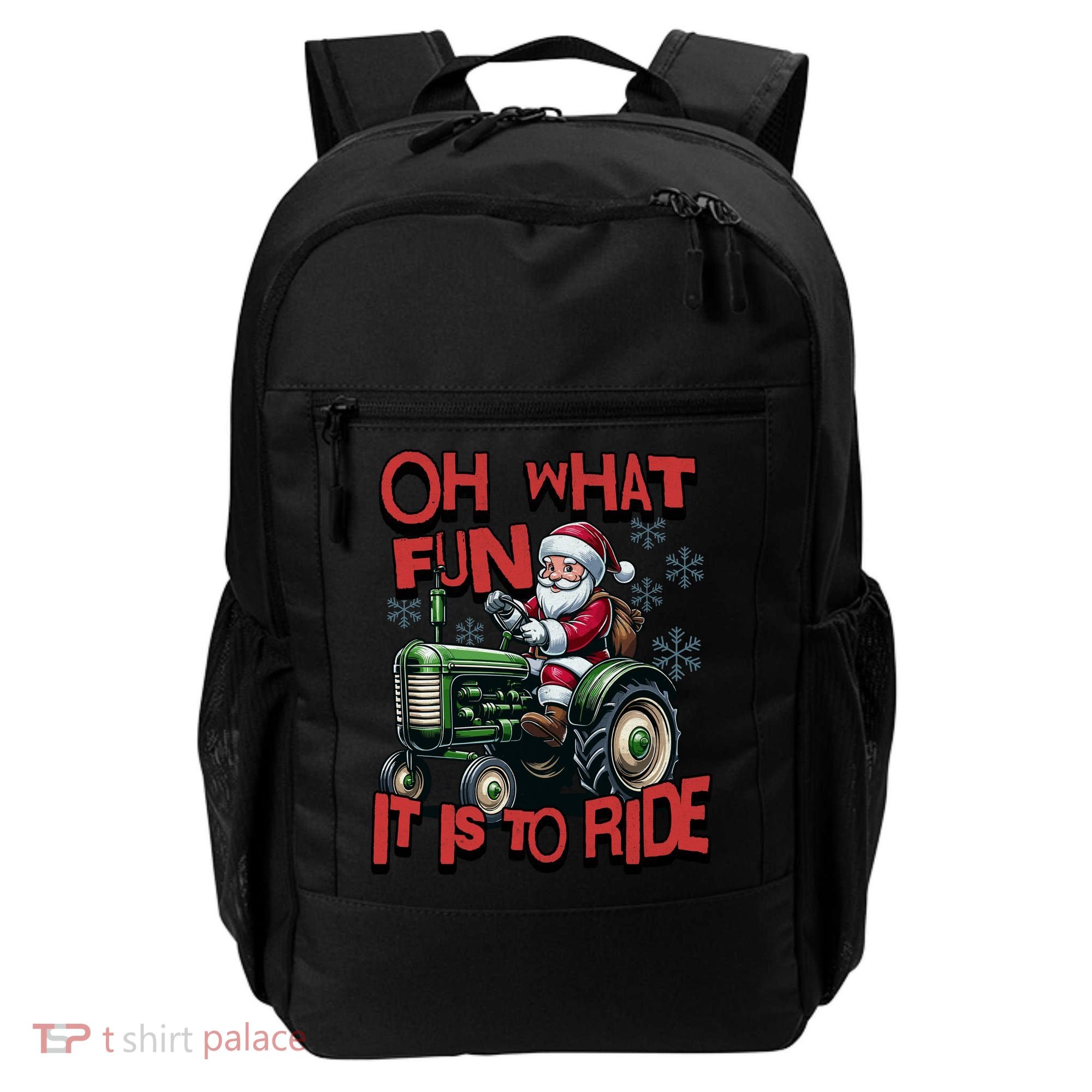 Farm Fun To Ride Santa Tractor Christmas Backpack