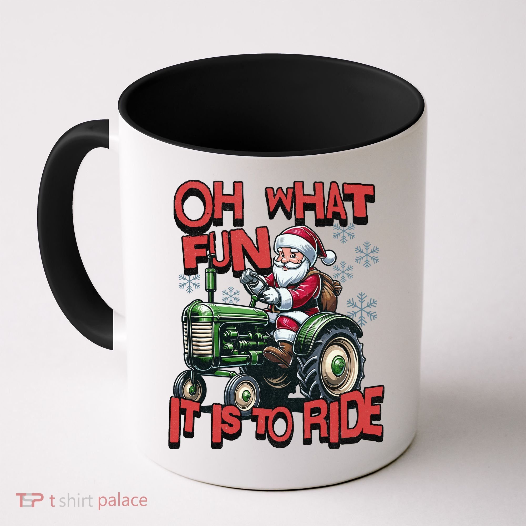 Farm Fun To Ride Santa Tractor Christmas Coffee Mug