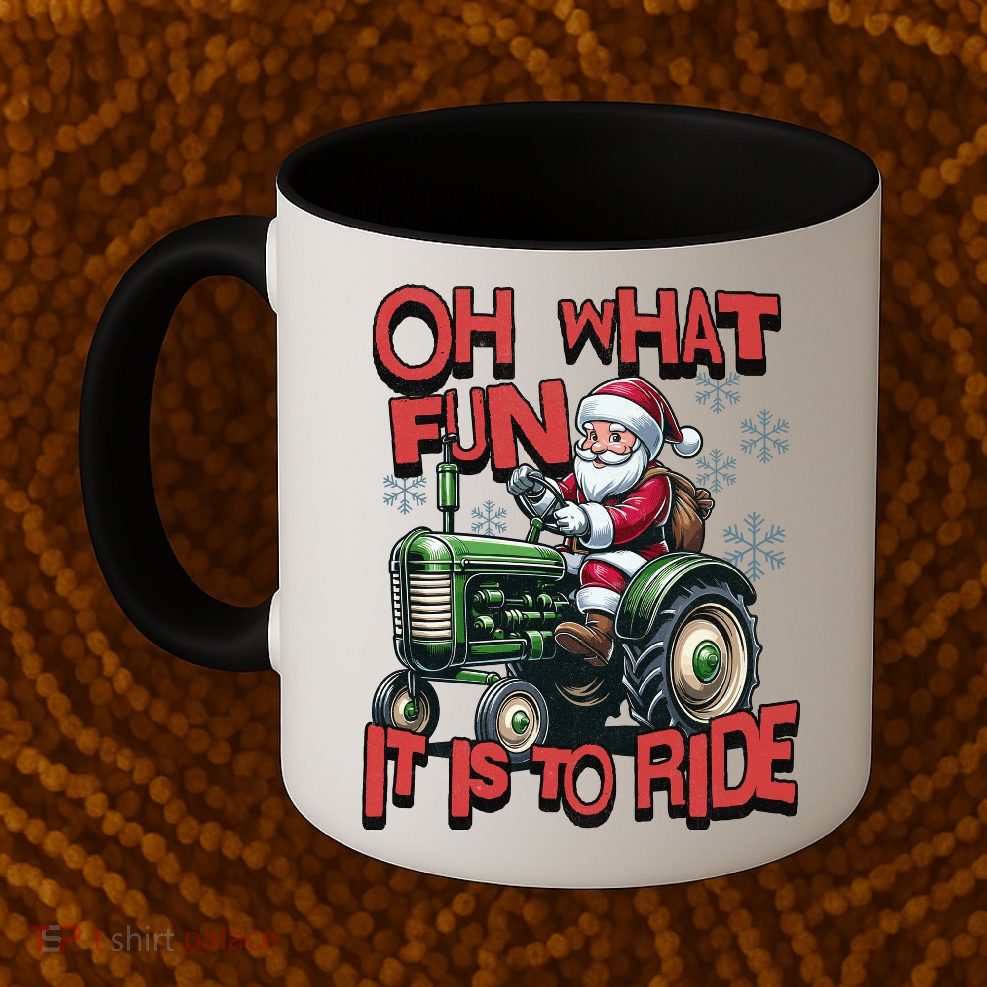 Farm Fun To Ride Santa Tractor Christmas Coffee Mug