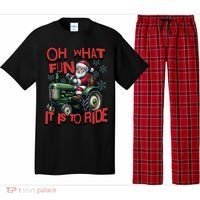 Farm Fun To Ride Santa Tractor Christmas Pajama Set thumb 0