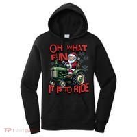 Farm Fun To Ride Santa Tractor Christmas Women's Hoodie thumb 0