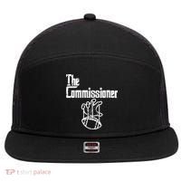Fantasy Football The Commissioner Funny 7 Panel Mesh Trucker Snapback Hat thumb 0