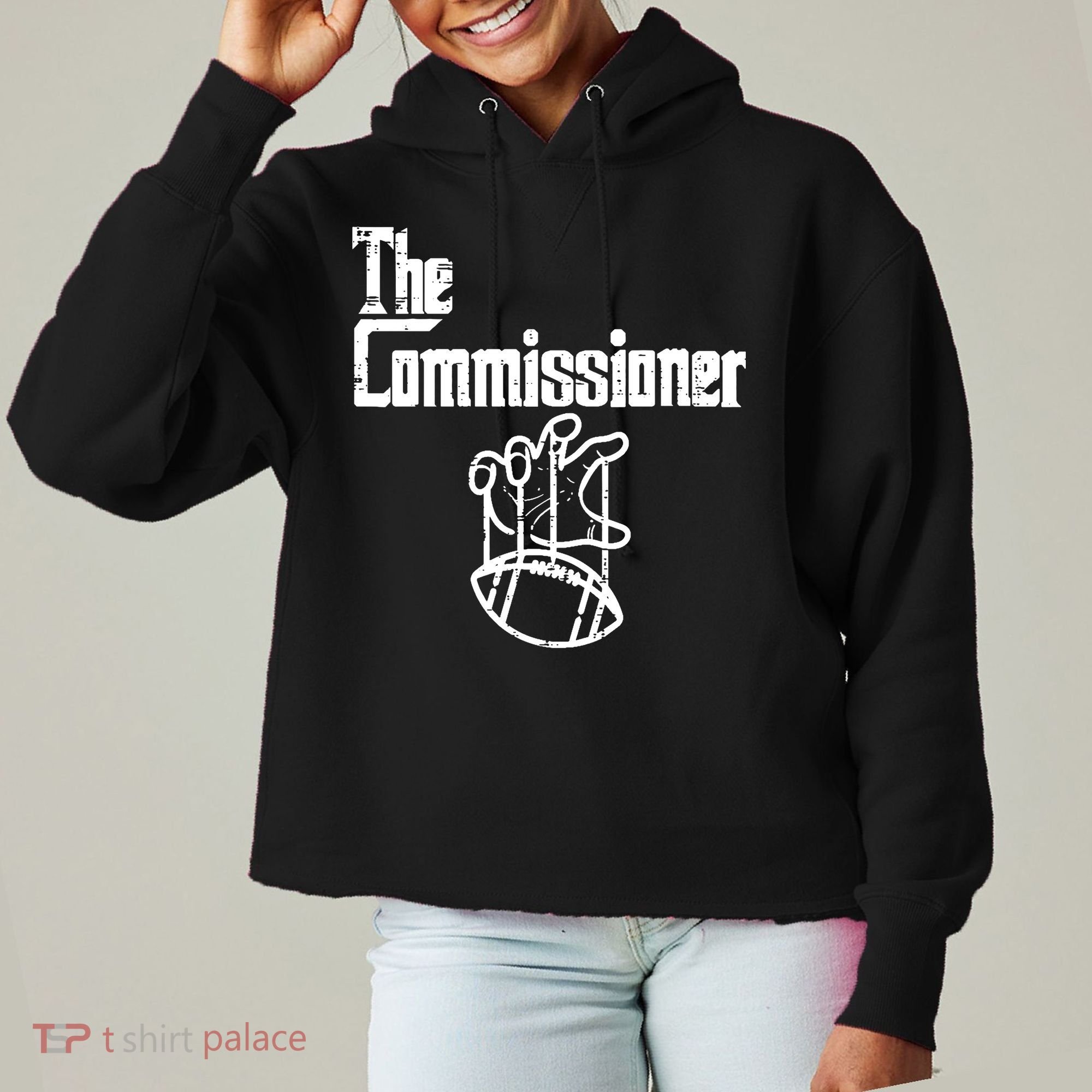 Fantasy Football The Commissioner Funny Ladies Heavyweight Boxy Pullover Hoodie