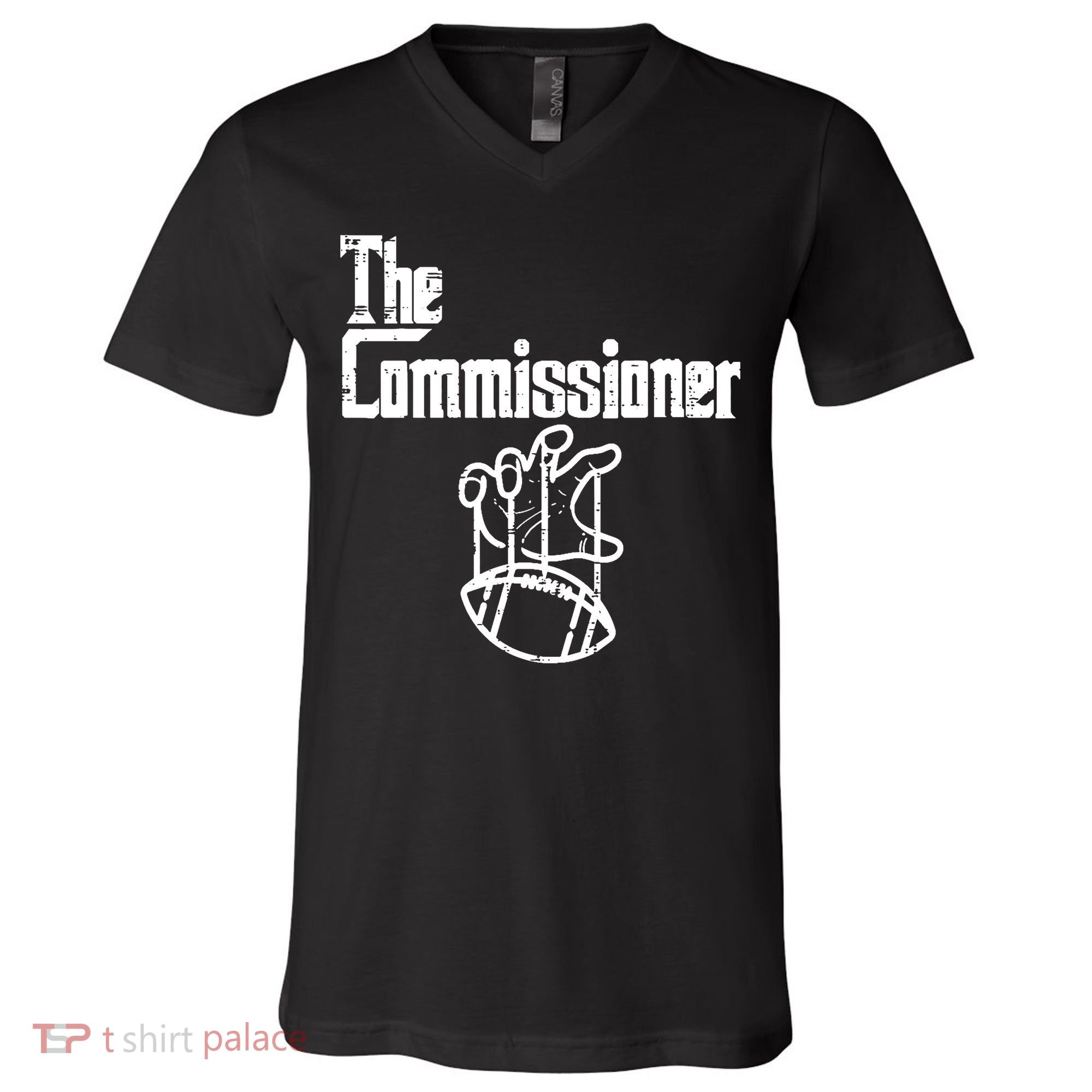 Fantasy Football The Commissioner Funny V-Neck T-Shirt