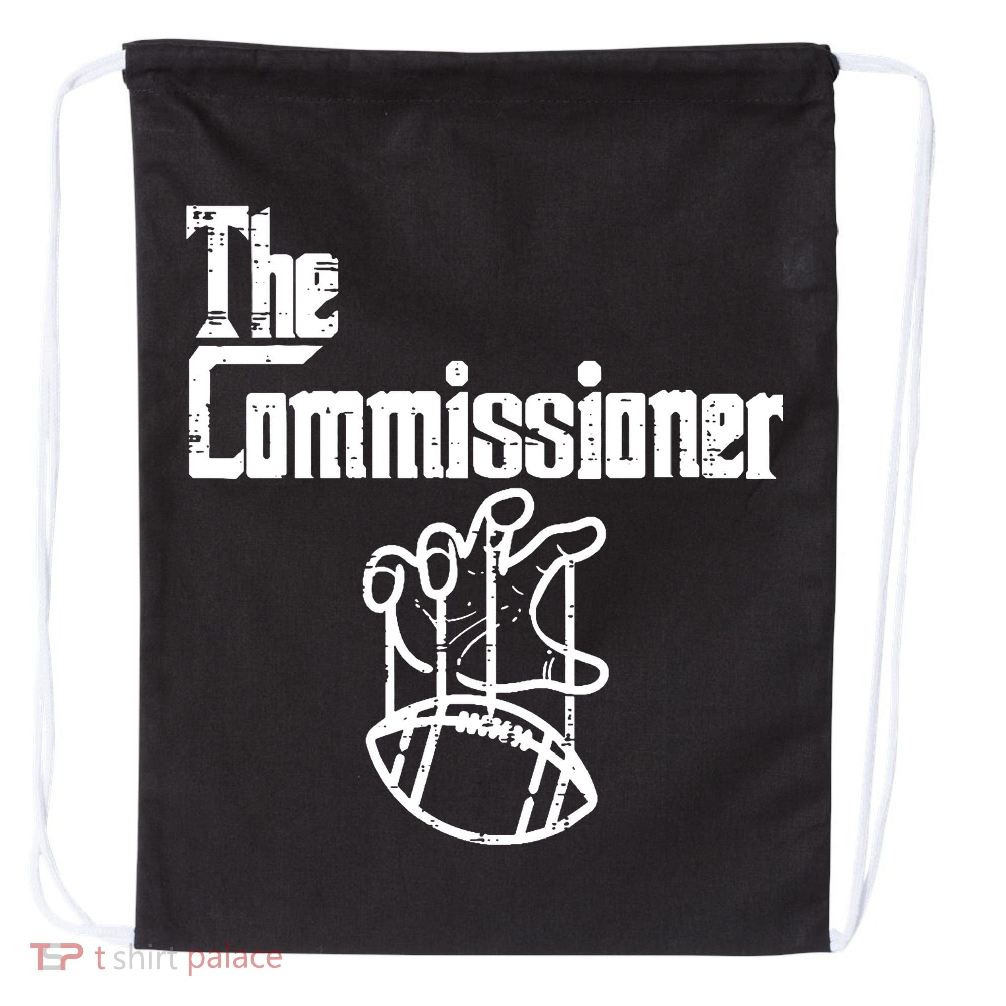 Fantasy Football The Commissioner Funny Drawstring Bag