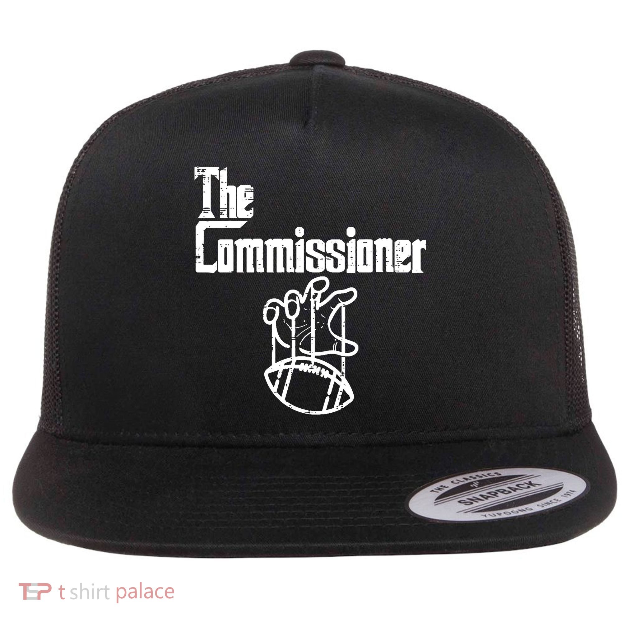 Fantasy Football The Commissioner Funny Flat Bill Trucker Hat