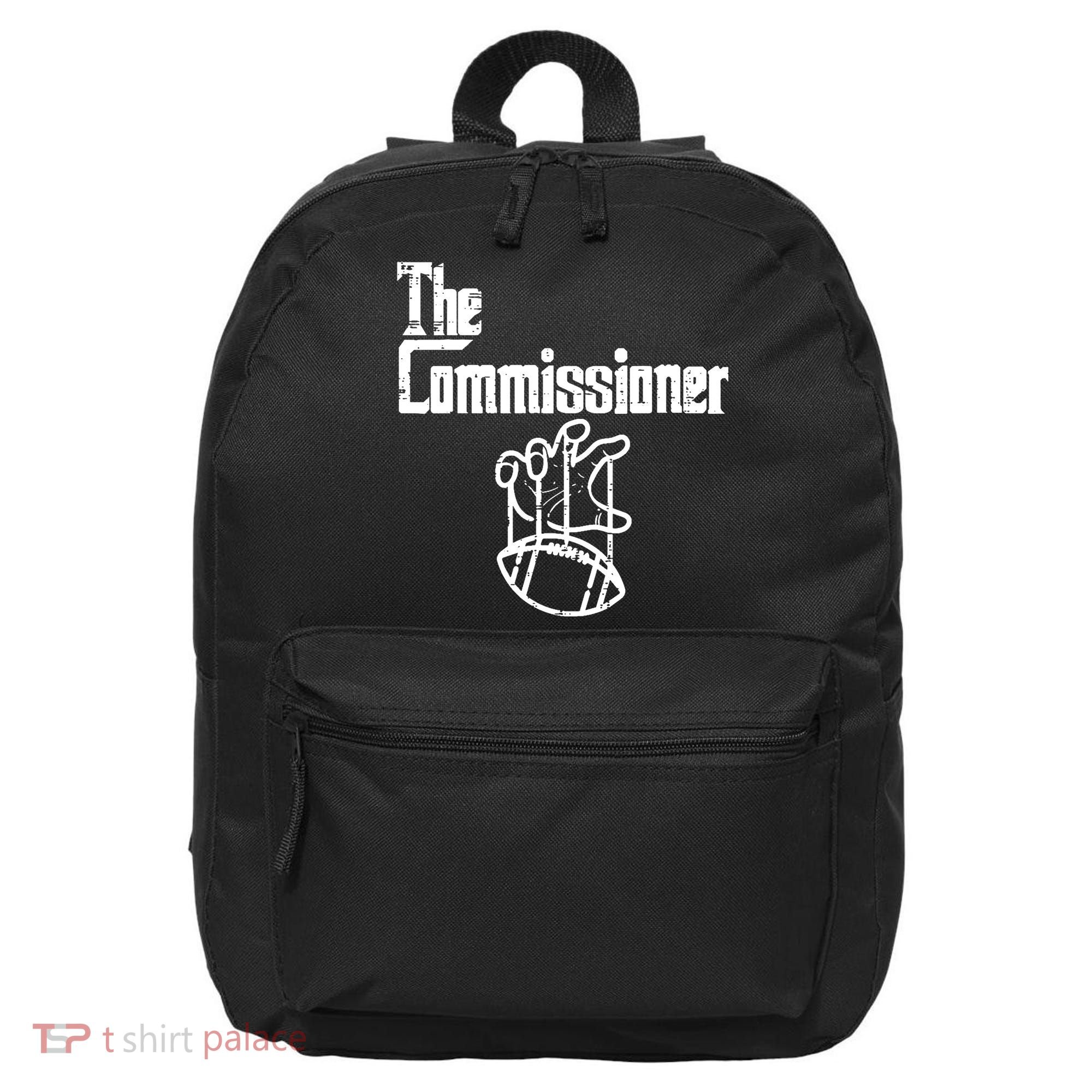 Fantasy Football The Commissioner Funny 16 in Basic Backpack