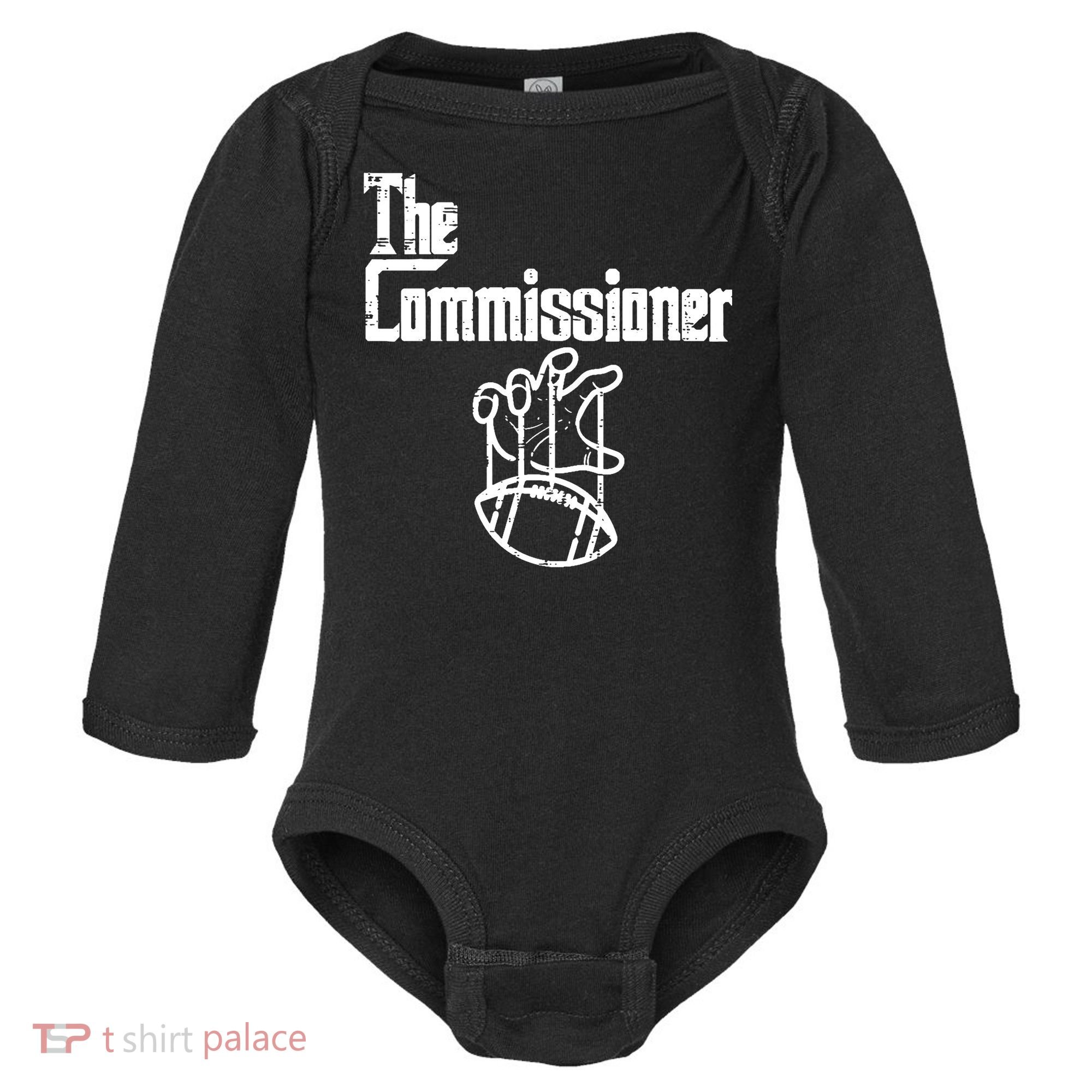 Fantasy Football The Commissioner Funny Baby Long Sleeve Bodysuit
