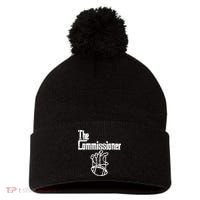Fantasy Football The Commissioner Funny Pom Pom 12in Knit Beanie thumb 0